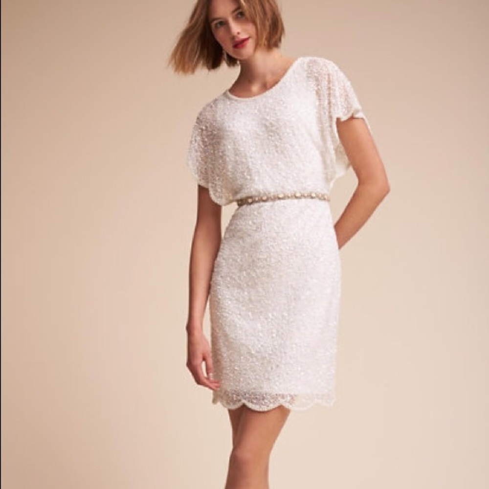 BHLDN Adrianna Papell Elin flutter sleeve 14